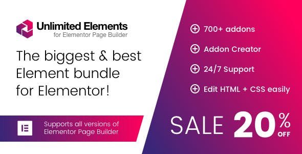 261819 Unlimited Elements For Elementor Page Builder V2018