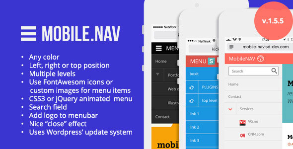 88 Mobilenav V153 Responsive Menu Wordpress Plugin