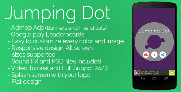 163 Jumping Dot Admob Leaderboards Share