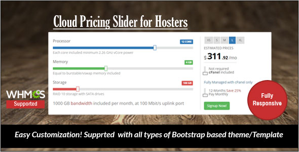 185 Cloud Pricing Slider