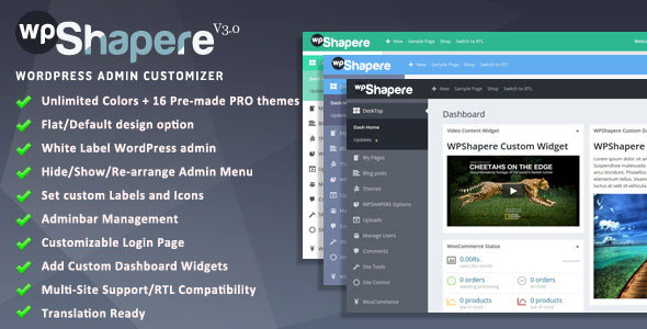 524 Wordpress Admin Theme Wpshapere V30