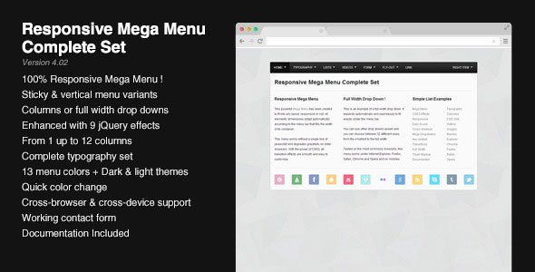 547 Responsive Mega Menu Complete Set