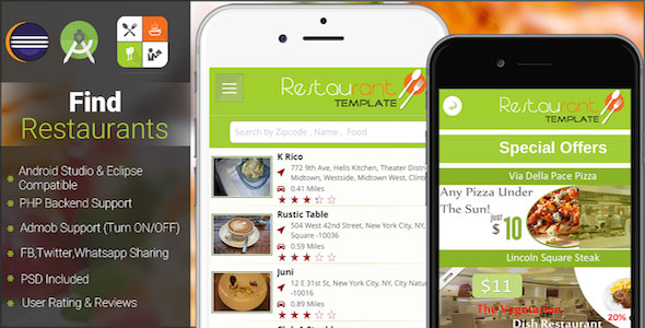 554 Restaurant Finder With Backend Android Full App