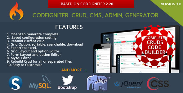 571 Codeigniter Cms Crud Builder Administrator